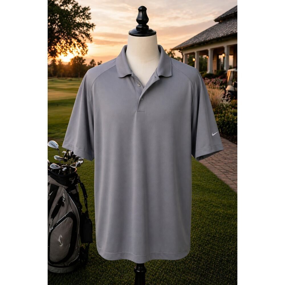 Nike Golf Tour Performance Dri-Fit Men’s Gray Polo Shirt XL